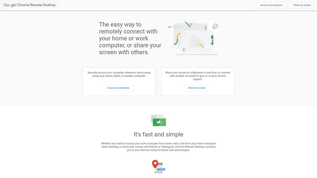 Chrome Remote Desktop screenshot